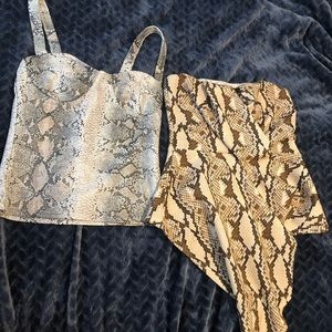 SnakeSkin Printed Tank/ Tube Top